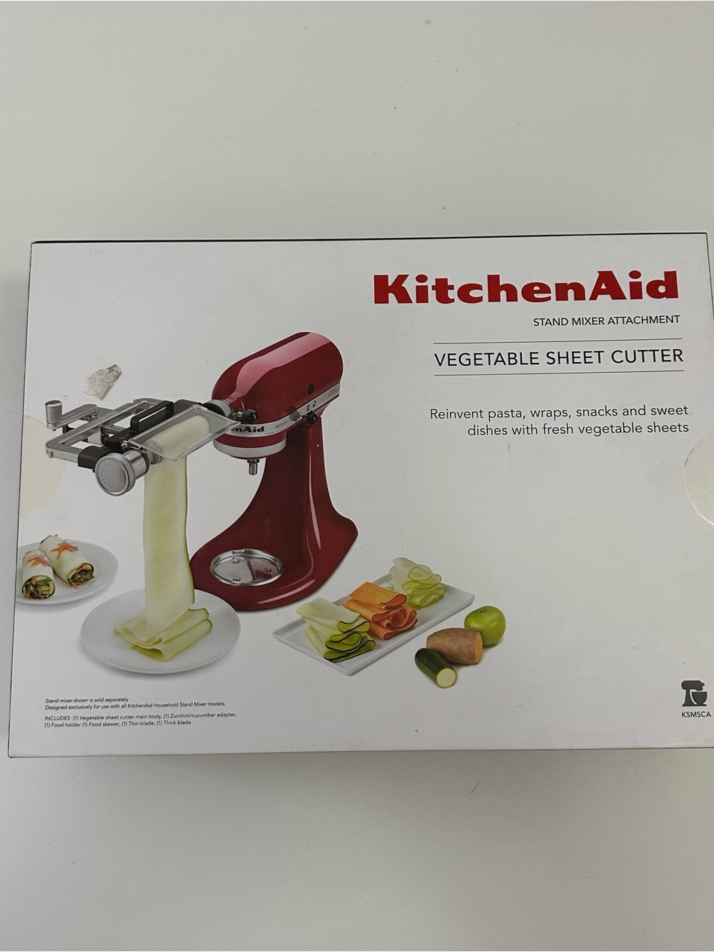 KitchenAid Vegetable Sheet Cutter Attachment KSMSCA New Open Box